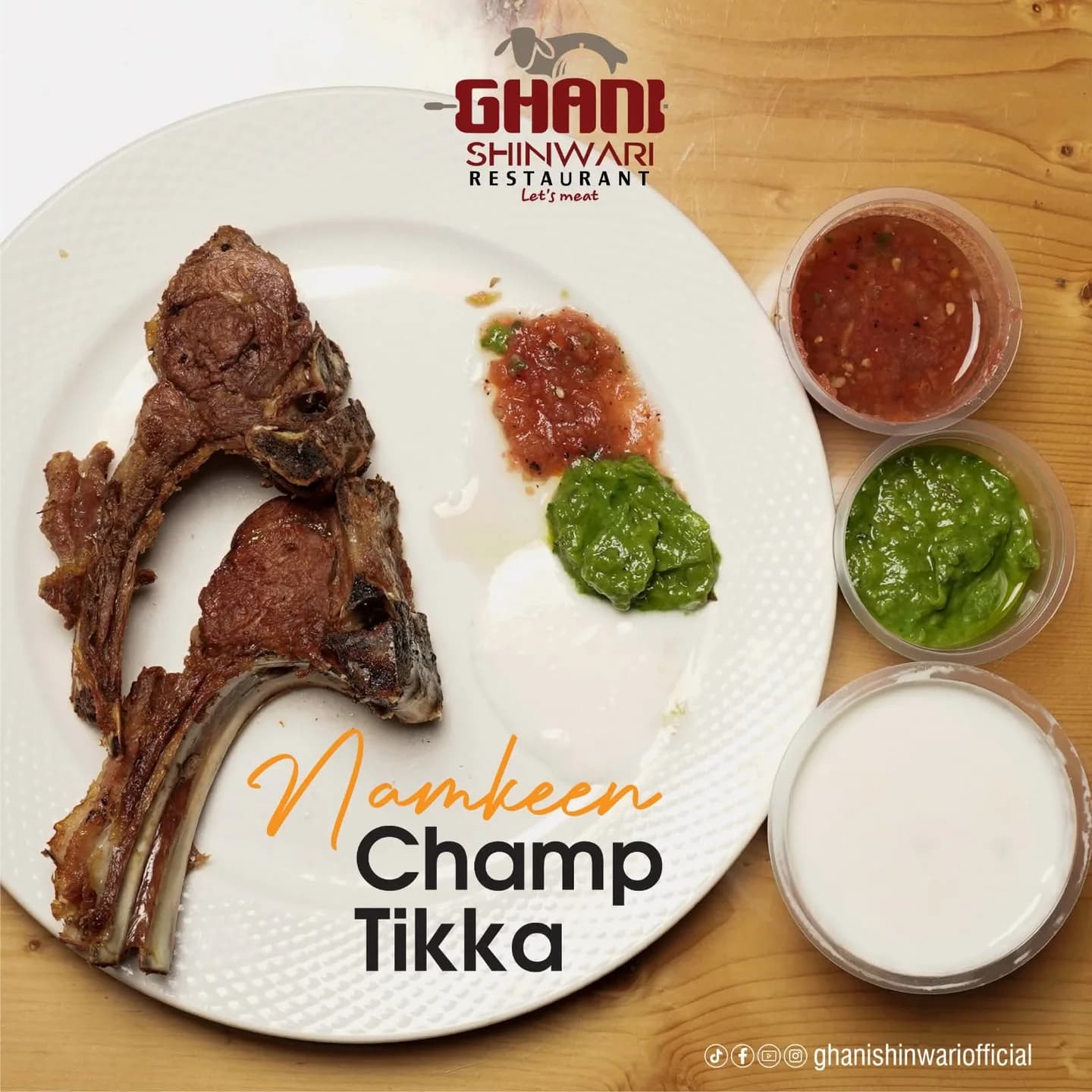 Owner-selected Namkeen Champ Tikka poster for the Bar B Q category